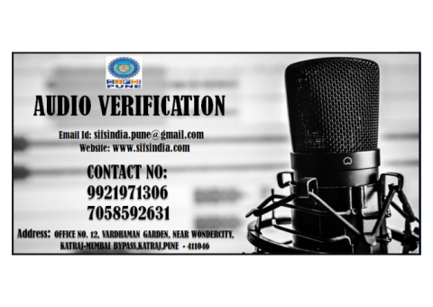 FORENSIC AUDIO VERIFICATION - SIFS INDIA , PUNE