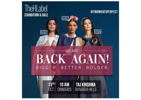 Hyderabad’s Grand Fashion Design Event, TheHLabel Exhibition & Sale, on Oct 13!