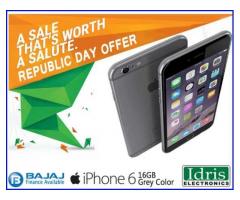 Apple iPhone 6 16GB Grey Color In Republic Day Offer