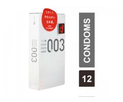 Ultra-Sensitive Thin Condom by Okamoto 003 (0.03mm) -  L Size - (Contains 12 pcs) - Made in JAPAN