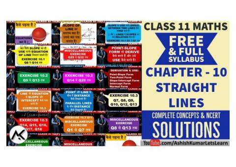 Complete Syllabus for Straight Lines Class 11 Maths