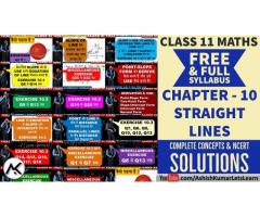 Complete Syllabus for Straight Lines Class 11 Maths