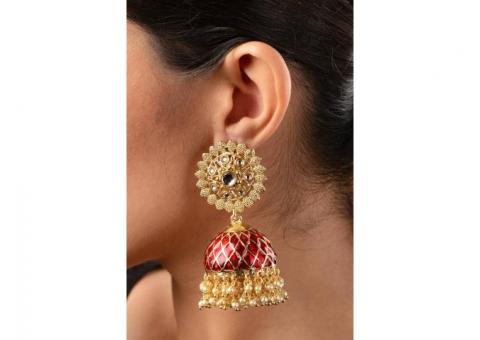 Red Stud Earrings at Lowest Price