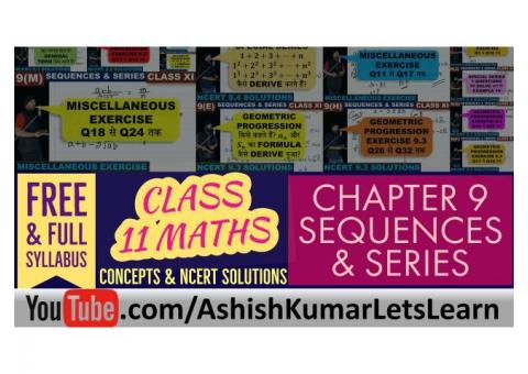 Deep Learning Classes of Sequences and Series Class 11 Maths