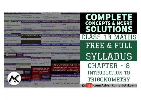 NCERT Solutions for Introduction to Trigonometry Class 10 Maths