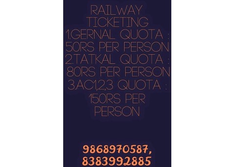 RAIL TICKETING IRTCTC AND AIR TICKET AND BUS TICKETING