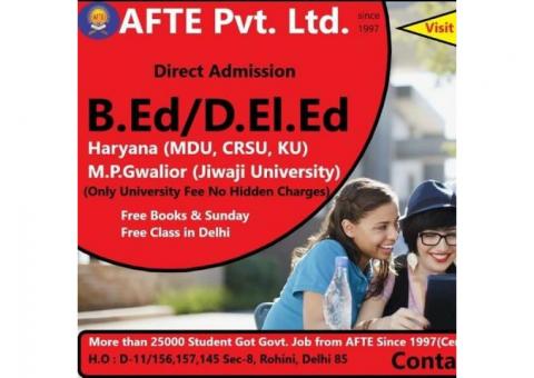 Direct Admission in B.ed , M.ed ,Jbt