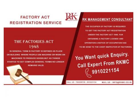 Factories Act Registration in Gurgaon Delhi NCR