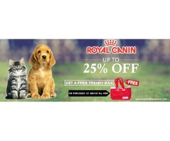 Woof! Upto 25%OFF: ROYAL CANIN With A Free Trendy Bag:T&C Apply
