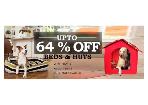 Save Upto 64%Off: Pet Beds & Huts: Comfort Sleep For Your Pet