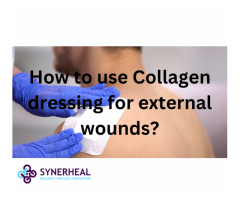 How to use Collagen dressing for external wounds?