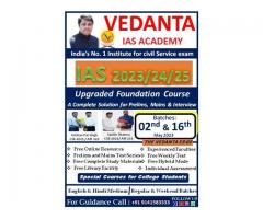 Vedanta IAS Academy  JOIN NOW!! seats are limited