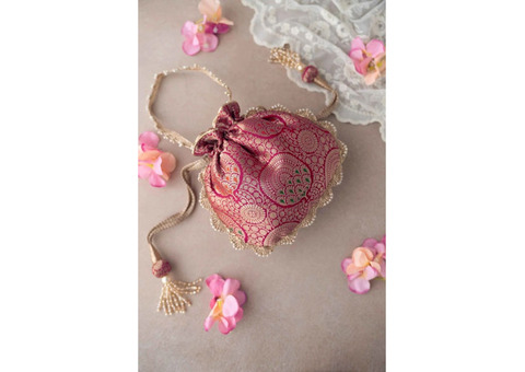 Artisanal Craftsmanship: Exploring The Intricate Beauty of Luxury Embroidered Potli Clutch Bags!!