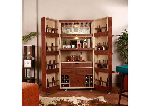 Sophistication Meets Style: Choosing the Perfect Leather Bar Cabinet for Your Home!!