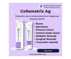 Collamatrix Ag Antimicrobial Silver Collagen Gel Dressing for Advanced Wound Care! /synerheal pharma