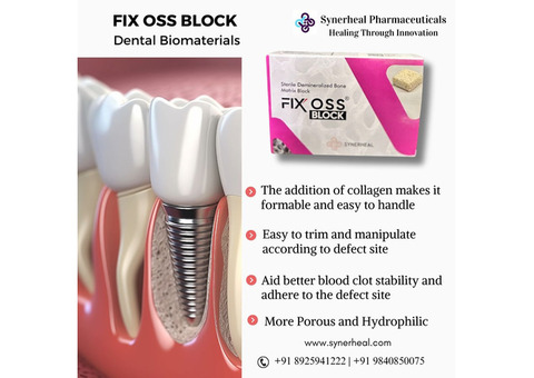 Fix OSS Block Is An Advanced Dental Biomaterials by Synerheal Pharmaceuticals.