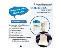 Colldrez Wet Sheets Are Sterile Collagen Dressing for Burns To Heal Fast | Synerheal Pharmaceuticals