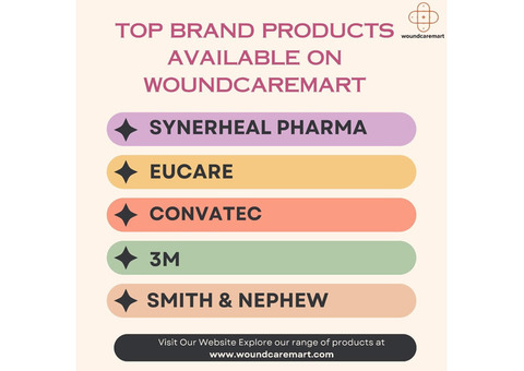 Top Brand Products Available On Woundcaremart!