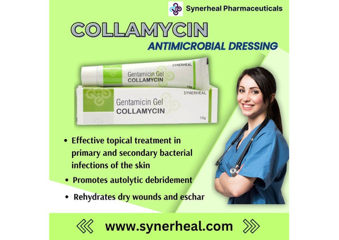 Collamycin Antimicrobial Wound Dressing For Wound Healing | Synerheal Pharmaceuticals