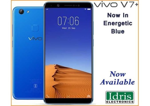 Vivo V7 Plus Energetic Blue Now Available In Idris Electronics Raipur