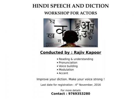 Hindi Speech and diction workshop for actors