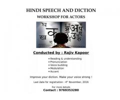 Hindi Speech and diction workshop for actors